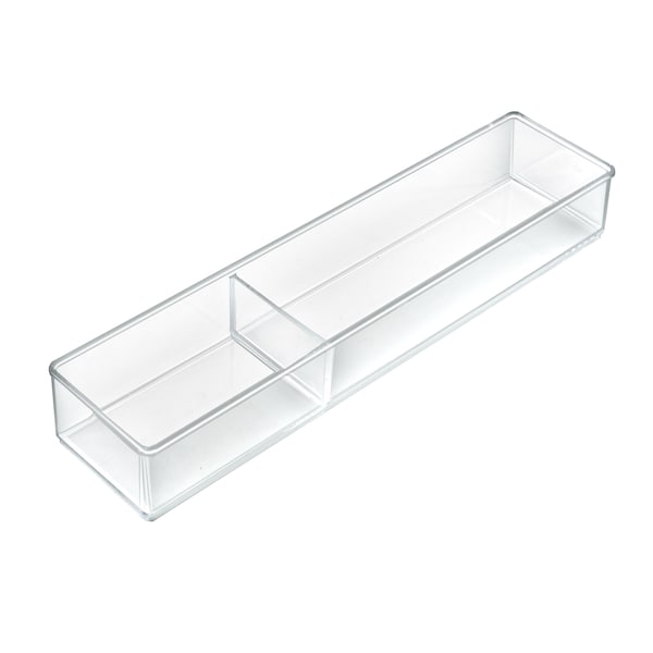 Two Compartment Slim Rectangle Cosmetic Organizer for Counter, PK2